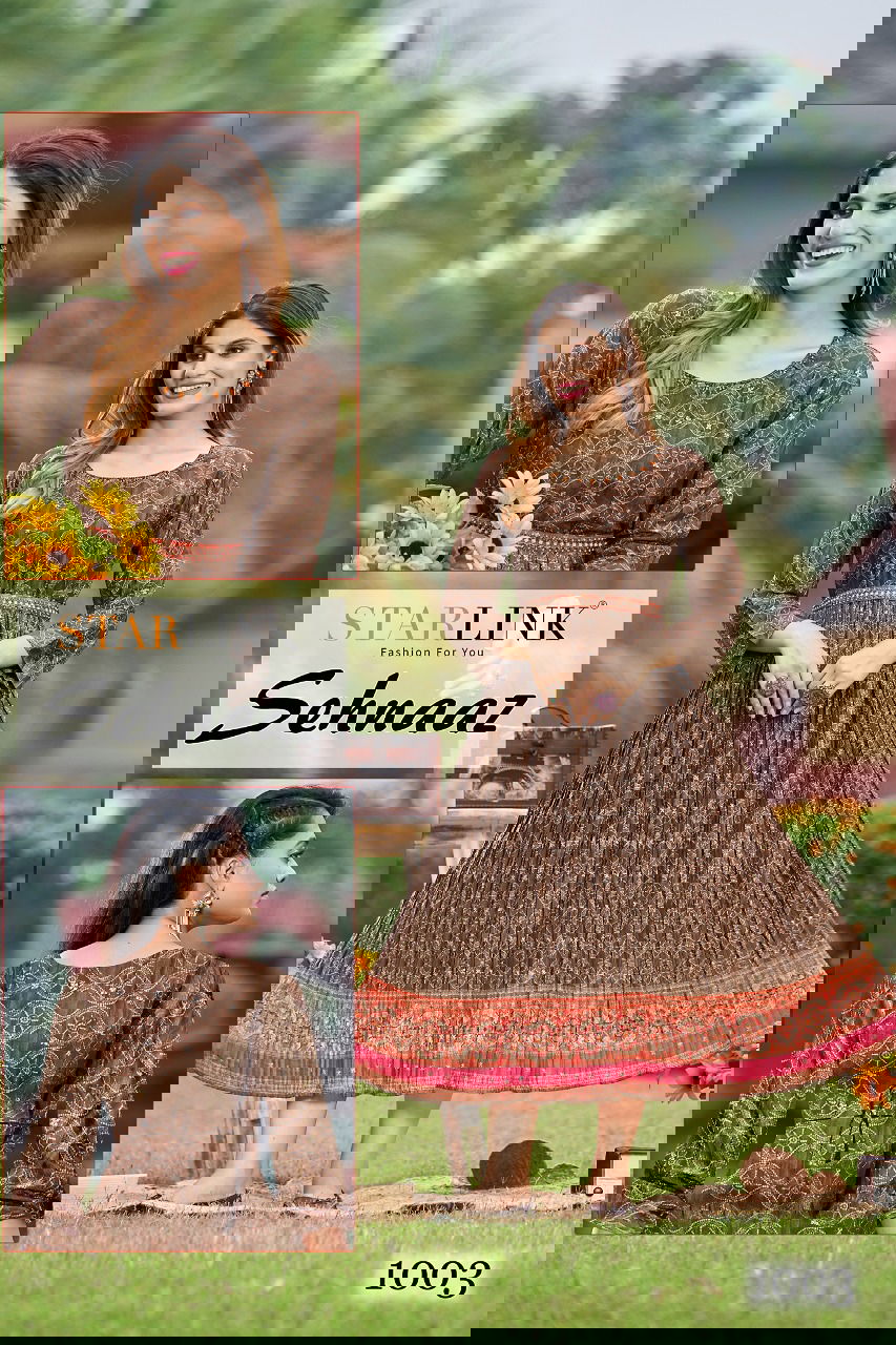 Starlink Sehnaaz Heavy Festive Wear Wholesale Anarkali Kurtis